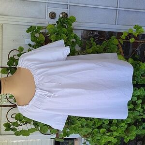 LANE BRYANT white summer blouse. Light and airy. Size14/16 NWOT